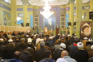مراسم چهلمین روز درگذشت مرحوم آیت الله سید هادی سیستانی در قم‎
