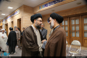 مراسم بزرگداشت والده آیت الله واعظ موسوی در بیت علامه طباطبایی قم