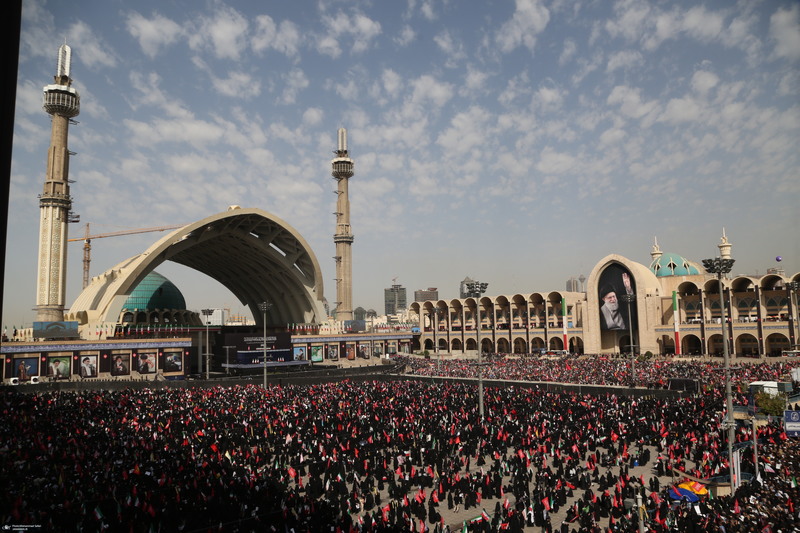 مراسم وداع رهبر شهید در مصلی امام خمینی