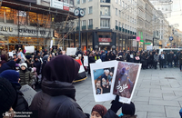 مراسم بزرگداشت حاج قاسم سلیمانی و همرزمانش در مرکز شهر وین