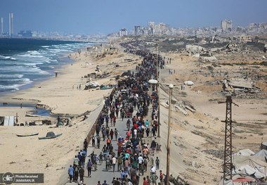 سیل بازگشت فلسطینیان به خانه‌هایشان در غزه + عکس ها