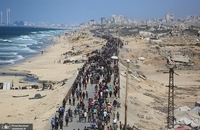 سیل بازگشت فلسطینیان به خانه‌هایشان در غزه (5)