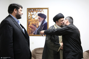 دیداری رئیس امداد و نجات حزب الله لبنان با سید حسن خمینی