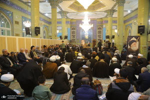 مراسم چهلمین روز درگذشت مرحوم آیت الله سید هادی سیستانی در قم‎