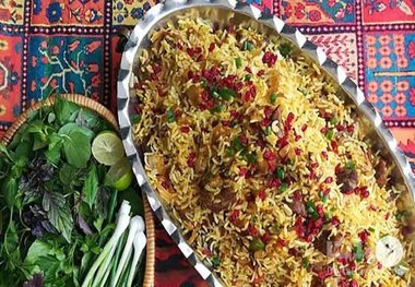 طرز تهیه بادمجان پلو بدون گوشت