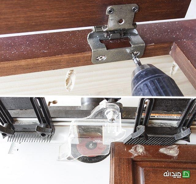 نصب لولا روی درب کابینت 