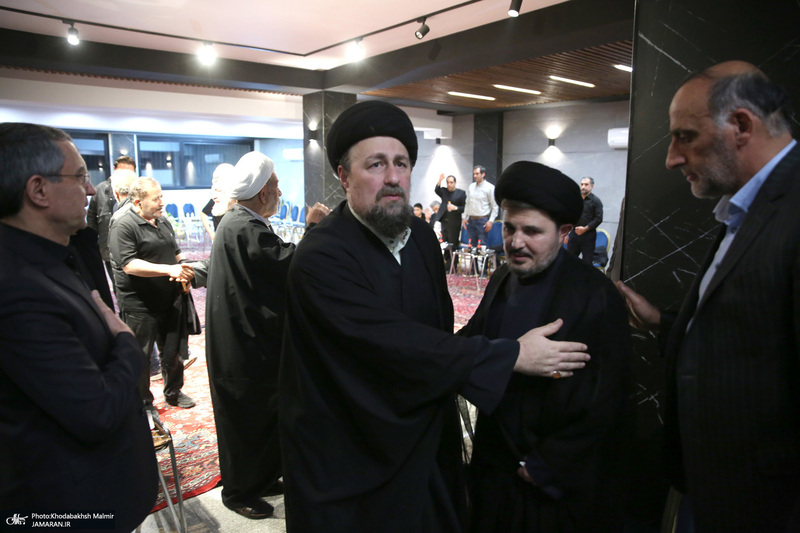 حضور سید حسن خمینی در منزل آیت الله امام جمارانی