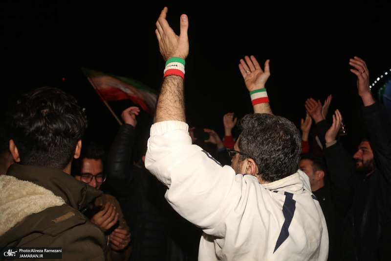 شادی مردم پس از صعود تیم ملی به جام جهانی قطر