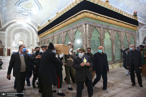 مراسم تشییع و خاکسپاری مرحوم حاج عیسی جعفری در حرم امام خمینی(س)