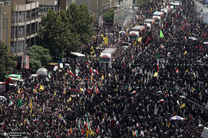 مراسم تشییع شهدای جنگ تحمیلی رژیم صهیونیستی در تهران-5