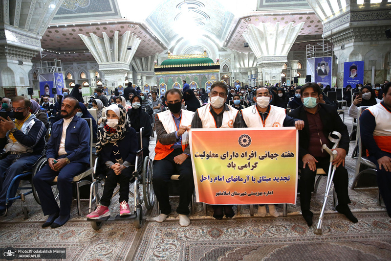 دیدار رئیس سازمان بهزیستی و جمعی از توان یابان این سازمان با سید حسن خمینی