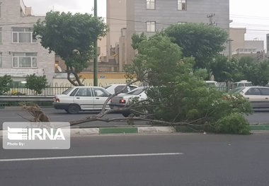 تندباد استان مرکزی را فرا می‌گیرد