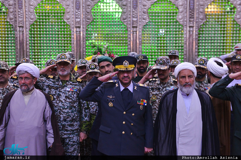 تجدید میثاق فرمانده قرارگاه پدافند خاتم الانبیاء(ص) با حضرت امام(س) 