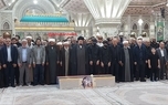 سید حسن خمینی بر پیکر شهید علی حیدری نماز اقامه کرد + عکس و فیلم