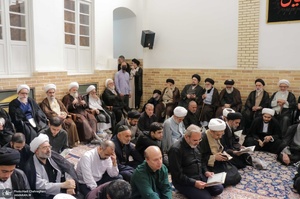 حضور آیت الله سید حسن خمینی در مراسم وداع با آیت الله العظمی شبری زنجانی (ره)