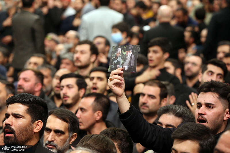 آخرین شب مراسم عزاداری شهادت حضرت فاطمه‌زهرا (س) در حسینیه امام خمینی