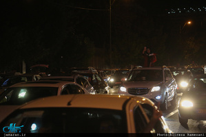 شادی مردم تهران پس از آخرین بازی ایران در جام جهانی