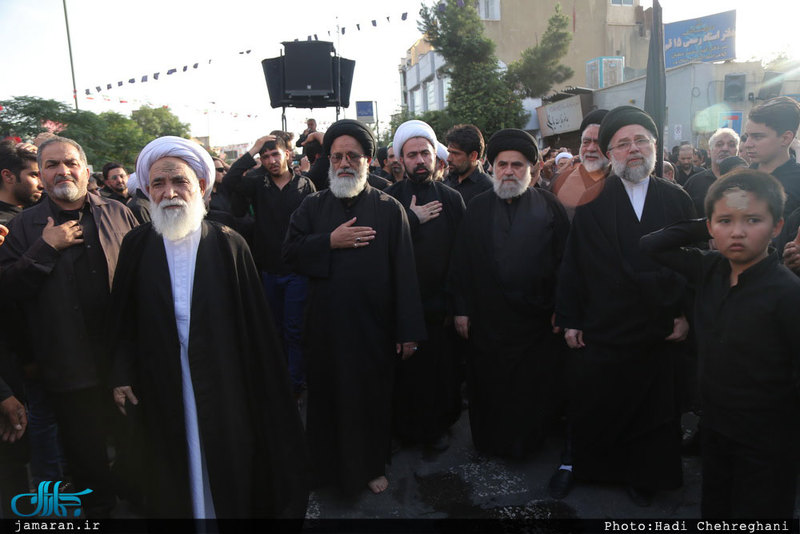 دسته عزای شهادت امیرالمؤمنین علی(ع) با حضور آیت الله العظمی وحید خراسانی