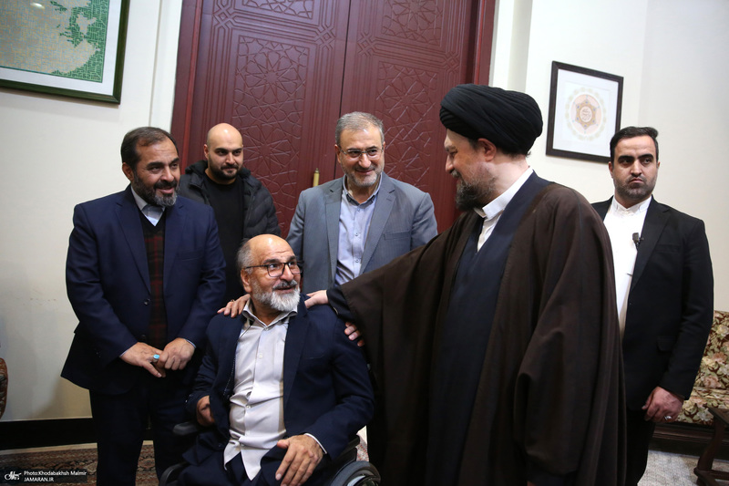 دیدار جمعی از جانبازان با سید حسن خمینی