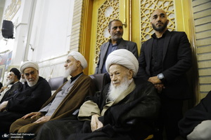 مراسم بزرگداشت رئیس جمهوری و یارانش در حرم حضرت معصومه(س)