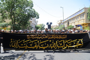 دسته عزاداری روز شهادت امام صادق (ع) با حضور آیت الله العظمی وحید خراسانی