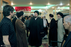 حضور سید حسن خمینی در مراسم سالگرد حجت الاسلام و المسلمین محتشمی پور