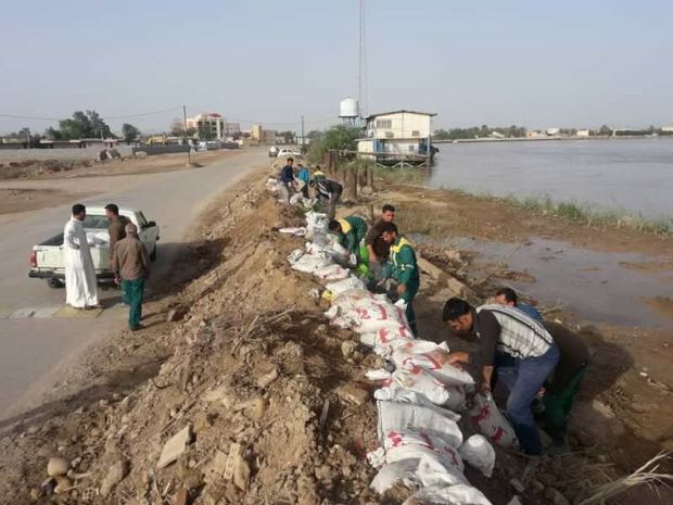 سیل بندهای خرمشهر پیش از بارندگی مرمت می‌شوند