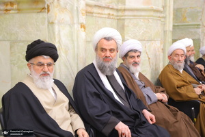 مراسم ترحیم و بزرگداشت آیت الله سید محمدعلی شیرازی در مسجد اعظم قم