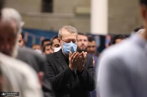 مراسم بزرگداشت همسر شهید مطهری در دانشگاه تهران - علی لاریجانی