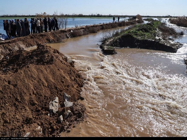 سیلاب به10هزارهکتار زمین های کشاورزی شهرستان هویزه خسارت زد