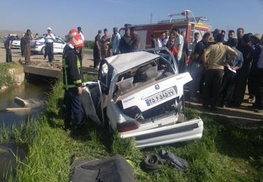 تصادف در محور مهاباد - ارومیه یک کشته و 2 زخمی برجا گذاشت