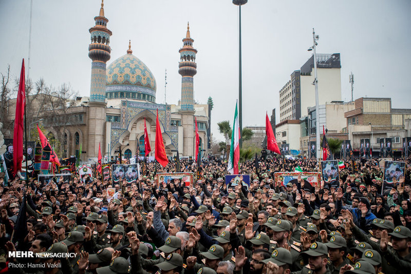 تجمع بزرگداشت شهید سپهبد سلیمانی در میدان فلسطین تهران