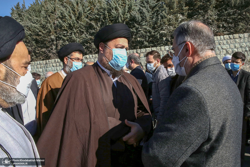 مراسم تشییع همسر آیت الله ری شهری با حضور سید حسن خمینی