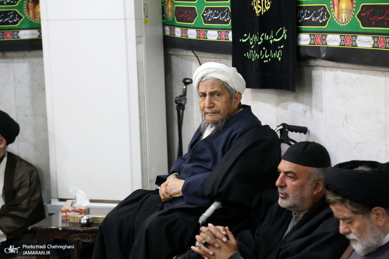 عزاداری در بیوت مراجع عظام تقلید و علما در سالروز شهادت حضرت فاطمه(س)