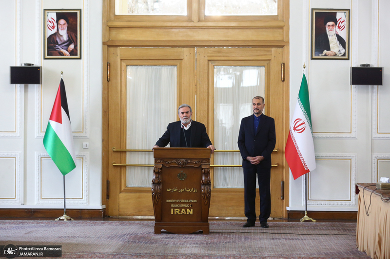 دیدار وزیر امور خارجه با دبیرکل جنبش جهاداسلامی