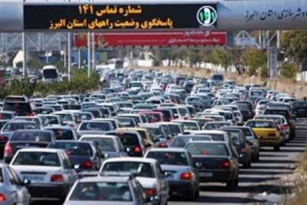 ترافیک سنگین درراه های آزادراه تهران - کرج- قزوین