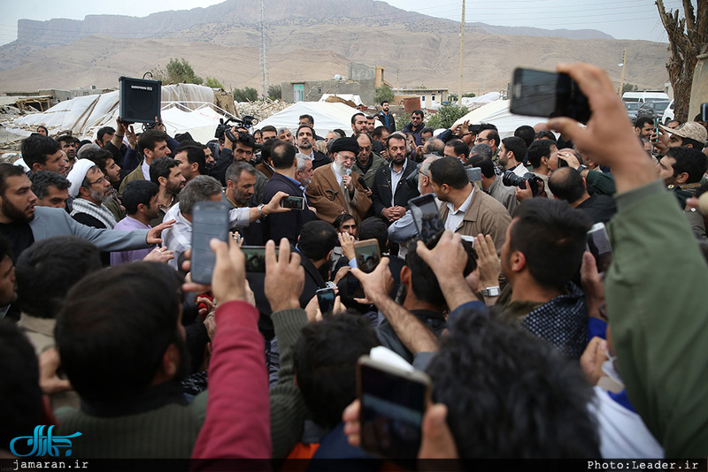 بازدید رهبر معظم انقلاب از روستاهای زلزله‌زده کرمانشاه