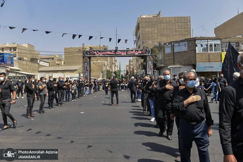 مراسم عزاداری روز عاشورا در محله شادآباد تهران