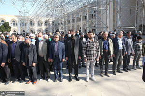 مراسم تشییع و خاکسپاری مرحوم حاج عیسی جعفری در حرم امام خمینی(س)