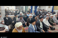 مراسم ولادت حضرت امام رضا (ع) در دفتر آیت الله العظمی صانعی (ره) + تصاویر