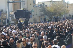 دسته عزاداری روز شهادت حضرت زهرا (س) با حضور آیت الله العظمی وحید خراسانی