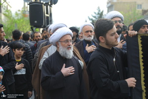 دسته عزاداری شهادت حضرت علی (ع) با حضور آیت‌الله العظمی وحید خراسانی