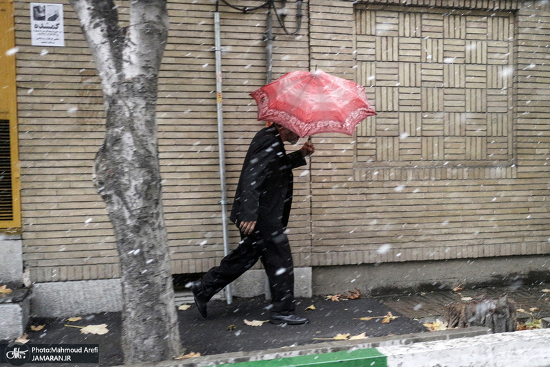 بارش برف پاییزی در برخی نقاط تهران - 25 آبان