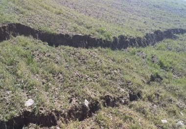 رانش زمین در روستای منارجان لردگان