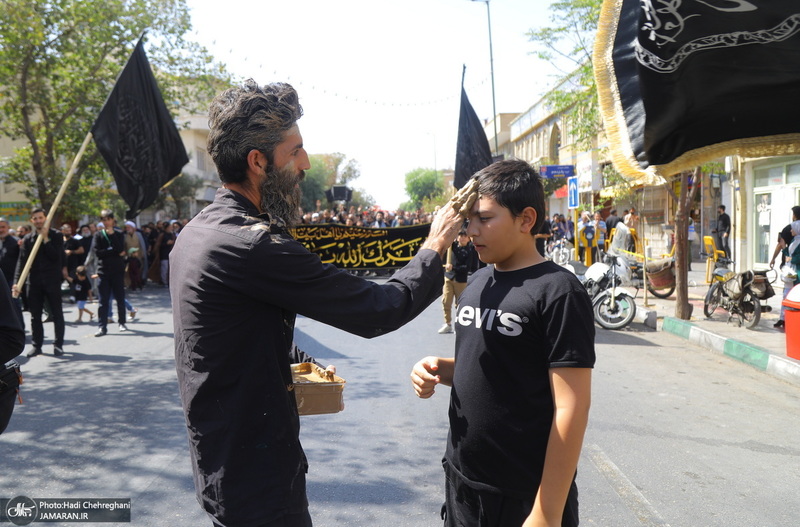 دسته عزاداری شهادت امام عسکری (ع) با حضور آیت‌الله العظمی وحید خراسانی