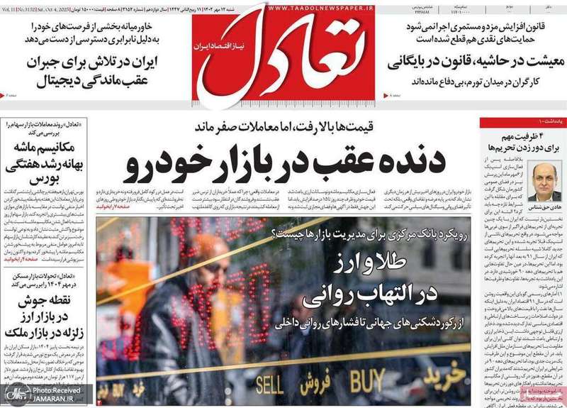 گزیده روزنامه های 12 مهر 1404