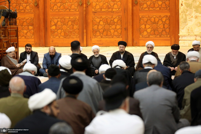 مراسم چهلمین روز ارتحال آیت الله حاج شیخ محمد رضا رحمت در حرم مطهر امام خمینی (س)