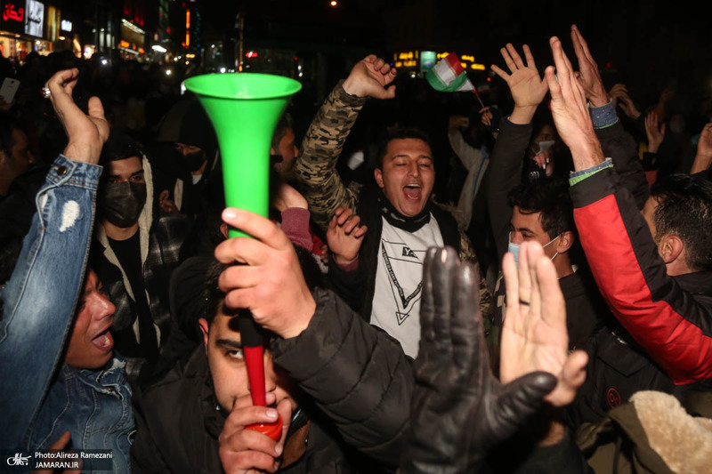 شادی مردم پس از صعود تیم ملی به جام جهانی قطر