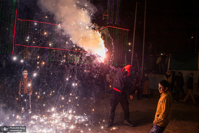 نورافشانی به مناسبت  میلاد حضرت علی (ع) در کشمیر ھند
