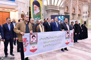 تجدید میثاق دبیر  و اعضای دبیرخانه شورای عالی انقلاب فرهنگی  با آرمان های امام خمینی